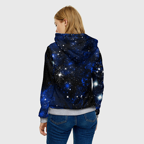 Женская толстовка Звёздное небо России и герб / 3D-Меланж – фото 4