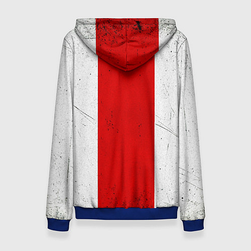 Женская толстовка Легкоатлет на красно-белом / 3D-Синий – фото 2