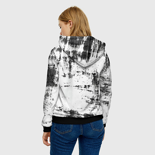 Женская толстовка Color black and white / 3D-Черный – фото 4