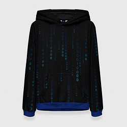 Толстовка-худи женская Color black blue, цвет: 3D-синий