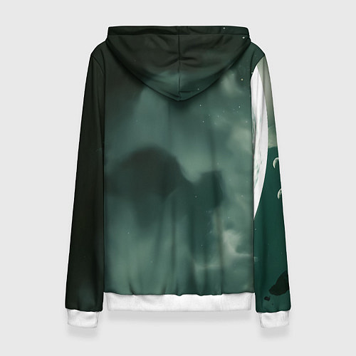 Женская толстовка Скелет космонавта в космосе / 3D-Белый – фото 2