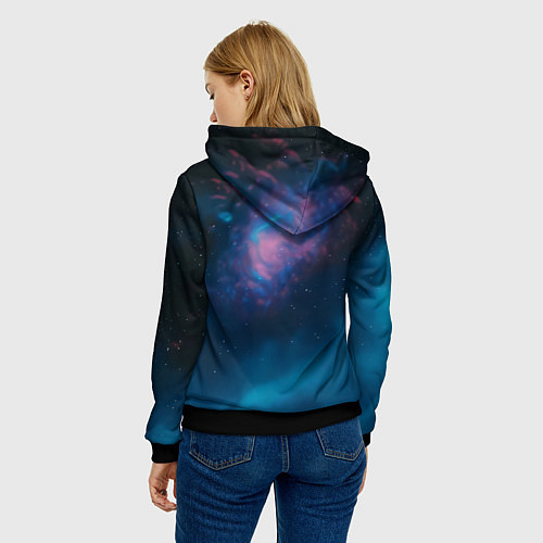 Женская толстовка Скелет американского космонавта / 3D-Черный – фото 4