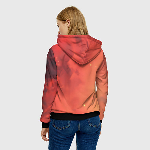 Женская толстовка Скафандр Чужого на девушке / 3D-Черный – фото 4