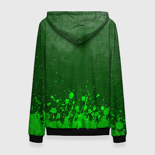 Женская толстовка Deep Purple - green gradient посередине / 3D-Черный – фото 2