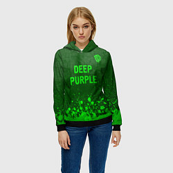 Толстовка-худи женская Deep Purple - green gradient посередине, цвет: 3D-черный — фото 2