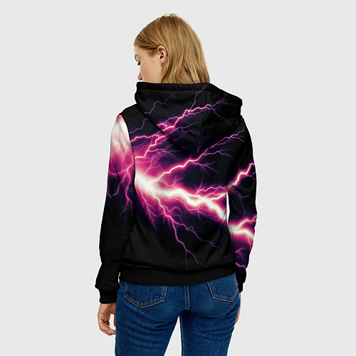 Женская толстовка Lightning pink / 3D-Черный – фото 4