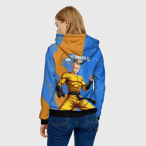 Женская толстовка Саитама и Генос / 3D-Черный – фото 4