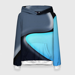 Толстовка-худи женская Разноцветный, цвет: 3D-белый