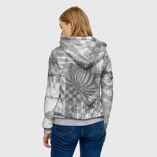 Женская толстовка Фенек в балахоне / 3D-Меланж – фото 4