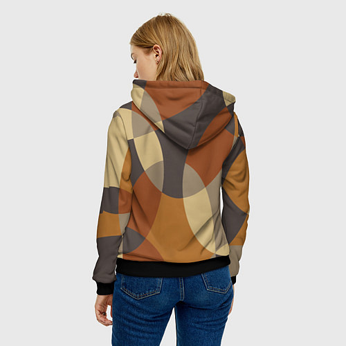 Женская толстовка Графические цветные текстуры и паттерны / 3D-Черный – фото 4