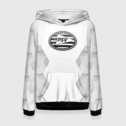 Толстовка-худи женская PSV white poly, цвет: 3D-черный
