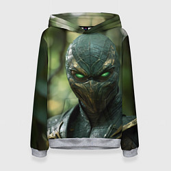 Толстовка-худи женская Reptile green Mortal kombat, цвет: 3D-меланж
