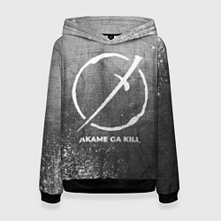Толстовка-худи женская Akame ga Kill - grey gradient, цвет: 3D-черный
