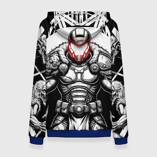 Женская толстовка Doom dark ages doom guy / 3D-Синий – фото 2