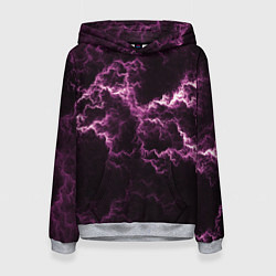 Толстовка-худи женская Lightning pink glow, цвет: 3D-меланж