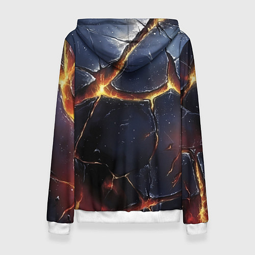 Женская толстовка Золотой герб России и текстура с плитами / 3D-Белый – фото 2