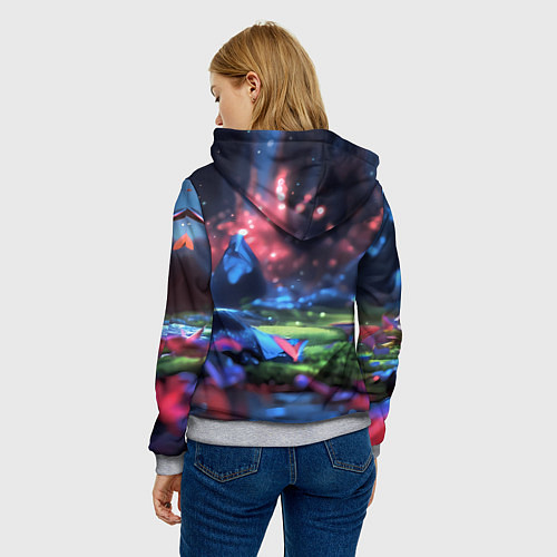 Женская толстовка Спящий Йода / 3D-Меланж – фото 4