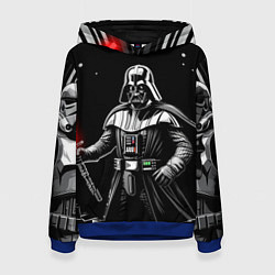 Толстовка-худи женская Дарт вейдер звездные войны, цвет: 3D-синий