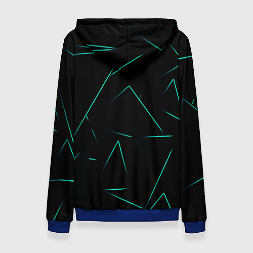 Женская толстовка Color turquoise line / 3D-Синий – фото 2