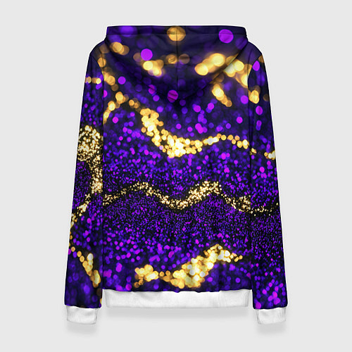 Женская толстовка Россия - фиолетовая текстура / 3D-Белый – фото 2