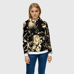 Толстовка-худи женская Дарт Вейдер Йода Чубакка и другие из Star Wars, цвет: 3D-белый — фото 2