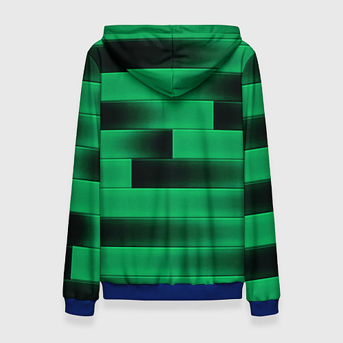 Женская толстовка Color green square / 3D-Синий – фото 2