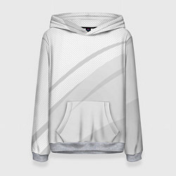 Толстовка-худи женская Светлый серый текстура с полосой, цвет: 3D-меланж