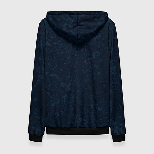 Женская толстовка Темный синий однотонный пятнистый / 3D-Черный – фото 2