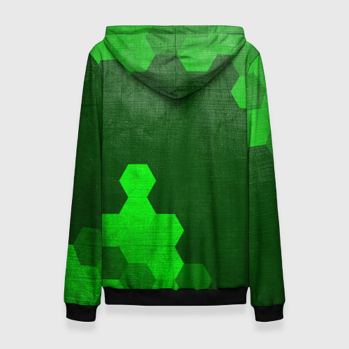 Женская толстовка Honda - green gradient вертикально / 3D-Черный – фото 2