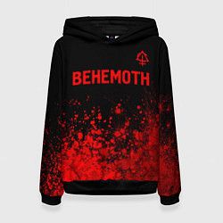 Толстовка-худи женская Behemoth - red gradient посередине, цвет: 3D-черный