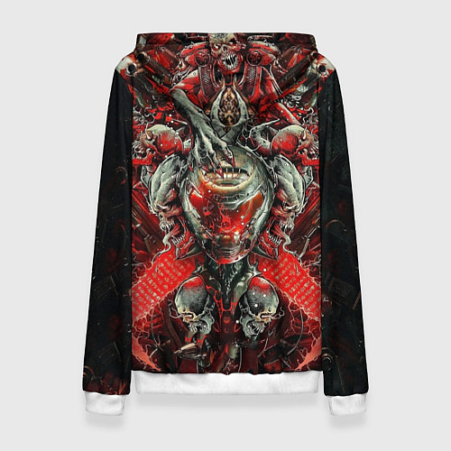 Женская толстовка Doom постер к игре / 3D-Белый – фото 2
