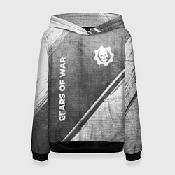 Женская толстовка Gears of War - grey gradient вертикально