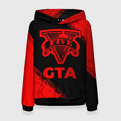 Женская толстовка GTA - red gradient