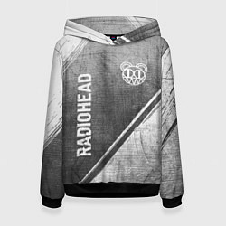 Толстовка-худи женская Radiohead - grey gradient вертикально, цвет: 3D-черный