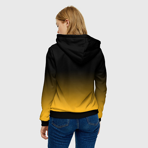 Женская толстовка Бостон Брюинз - градиент / 3D-Черный – фото 4