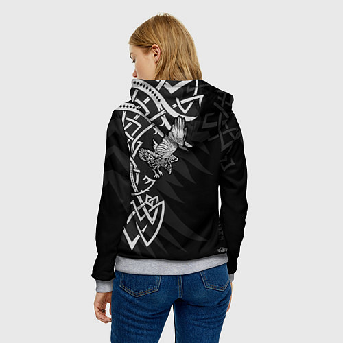 Женская толстовка Верные спутники Одина / 3D-Меланж – фото 4