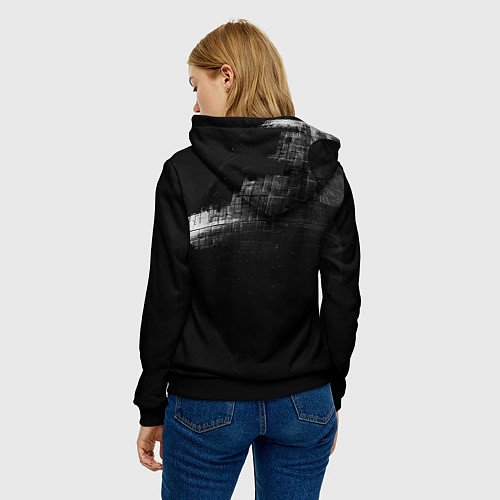 Женская толстовка Звёздные войны звезда смерти вейдера / 3D-Черный – фото 4