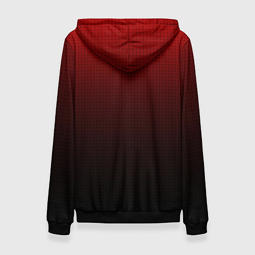 Женская толстовка Из красного в чёрный градиент с точками / 3D-Черный – фото 2