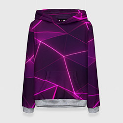 Женская толстовка Плиты с фиолетовыми гранями