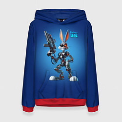 Женская толстовка Cyborg Bugs Bunny with a gun - ai art fantasy