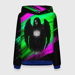 Толстовка-худи женская Bones падший ангел, цвет: 3D-синий