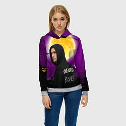 Толстовка-худи женская Deadboy Bones, цвет: 3D-меланж — фото 2