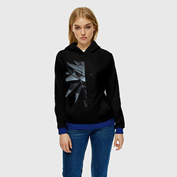 Толстовка-худи женская Зверь в полумраке - Ведьмак 3, цвет: 3D-синий — фото 2