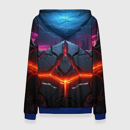 Женская толстовка Bones внутри капли / 3D-Синий – фото 2