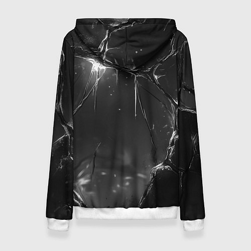 Женская толстовка Bones с лисой - готика / 3D-Белый – фото 2