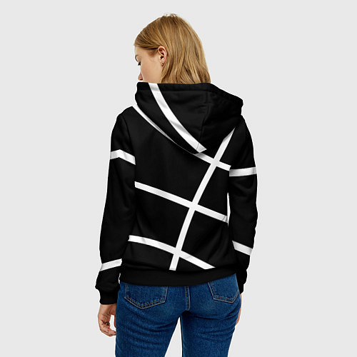 Женская толстовка Трэйл Блэйзерс - черный мяч / 3D-Черный – фото 4