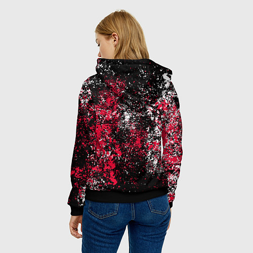 Женская толстовка Хьюстон Рокетс - цветовой хаос / 3D-Черный – фото 4