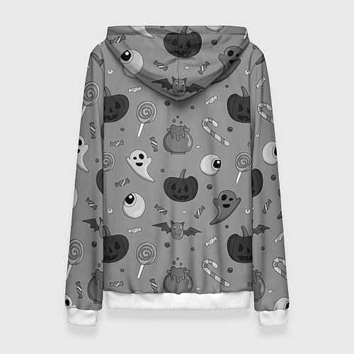 Женская толстовка Halloween grey / 3D-Белый – фото 2