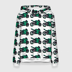 Женская толстовка Motorcycle turquoise