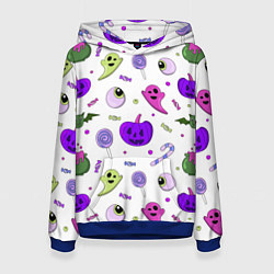 Женская толстовка Halloween purple pumpkin pattern